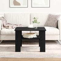Salontafel Zwart eiken 60 x 60 x 42 cm Bewerkt hout