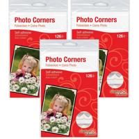 Fotohoekjes zelfklevend - 324x - wit - 10 x 10 mm - foto album plakkers/stickers