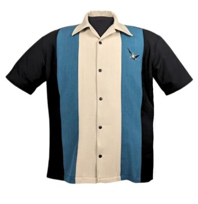 Steady Atomic Mad Men Shirt Black Pacific Stone-S