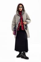 Gewatteerde jas met pofmouwen - BLACK - XXL