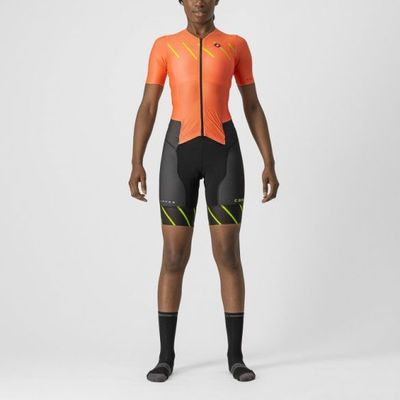 Castelli Free Sanremo 2 W trisuit korte mouwen oranje dames XL