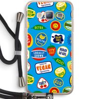 Fruitsticker: Samsung Galaxy J3 (2016) Transparant Hoesje met koord