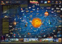 Poster 94 Zonnestelselkaart voor kinderen, 140 x 100 cm | Dino's Maps