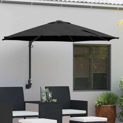 Tuinparasol Zwart en Zwart 248 x 248 x 148 cm