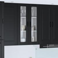 Keukenkast met plank Zwart 60 x 31 x 100 cm Bewerkt hout