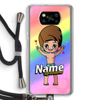 Chibi Maker man: Xiaomi Poco X3 NFC Transparant Hoesje met koord