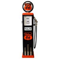 Phillips 66 8 Ball Deluxe Elektrische Benzinepomp Met Voet - Zwart & Oranje - Reproductie - thumbnail