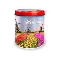 Bewaarblik Holland tulpenveld Ø10x11,5cm Bewaarblik Holland tulpenveld Ø10x11,5cm