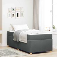 Bedframe met matras Anders Donkergrijs 90 x 200 cm Stof