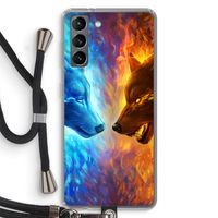 Fire & Ice: Samsung Galaxy S21 Transparant Hoesje met koord