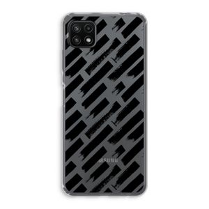 Zwarte vegen: Samsung Galaxy A22 5G Transparant Hoesje