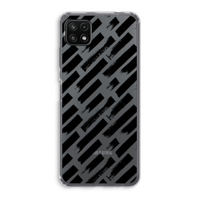 Zwarte vegen: Samsung Galaxy A22 5G Transparant Hoesje