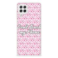 Samsung Galaxy A22 4G | M22 Silicone-hoesje Flowers Pink DTMP - thumbnail