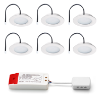 Set LED-inbouwspot Modena wit 3W dimbaar 3-6 stuks