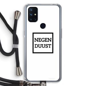 Negenduust vierkant: OnePlus Nord N10 5G Transparant Hoesje met koord
