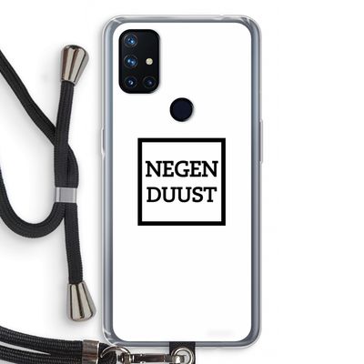 Negenduust vierkant: OnePlus Nord N10 5G Transparant Hoesje met koord
