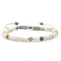 Karma Armband Spiral Vanilla Ice Cream White Crystal - thumbnail