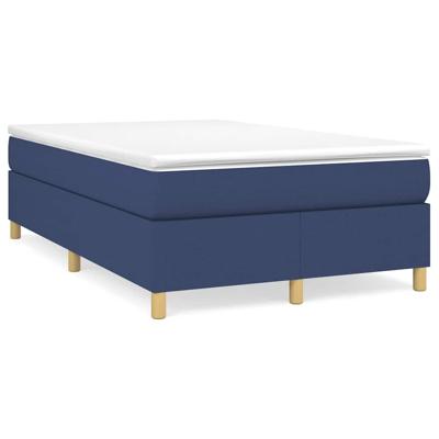 Boxspring met matras stof blauw 120x190 cm