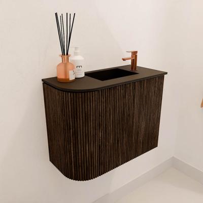 Toiletmeubel Mondiaz Joya | 51.6 cm | Meubelkleur Walnut | Faye wastafel Urban Rechts | 1 kraangat Toiletmeubel Mondiaz Joya | 51.6 cm | Meubelkleur Walnut | Faye wastafel Urban Rechts | 1 kraangat