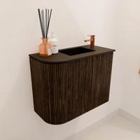 Toiletmeubel Mondiaz Joya | 51.6 cm | Meubelkleur Walnut | Faye wastafel Urban Rechts | 1 kraangat Toiletmeubel Mondiaz Joya | 51.6 cm | Meubelkleur Walnut | Faye wastafel Urban Rechts | 1 kraangat