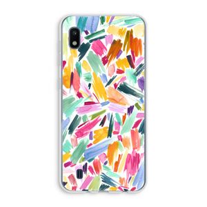Watercolor Brushstrokes: Samsung Galaxy A10 Transparant Hoesje