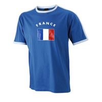 Heren t-shirt met Franse vlag 2XL  -