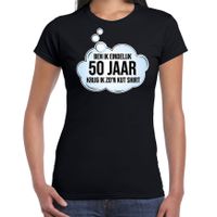 Verjaardag cadeau t-shirt voor dames - 50 jaar/Sarah - zwart - kut shirt