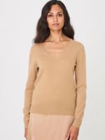 Basic V-hals trui van zuiver cashmere