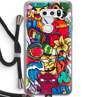No Rules: LG V30 Transparant Hoesje met koord
