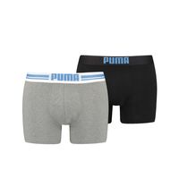 Puma Boxershorts Placed Logo 2-pack Mid Grey / Regal Blue-XL - thumbnail