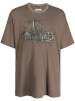 Doublet t-shirt en coton à logo brodé - Marron