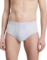 2-pak heren slips met gulp - M500 grijsmellee - Heren onderbroek met sluiting - Klassiek ondergoed heren