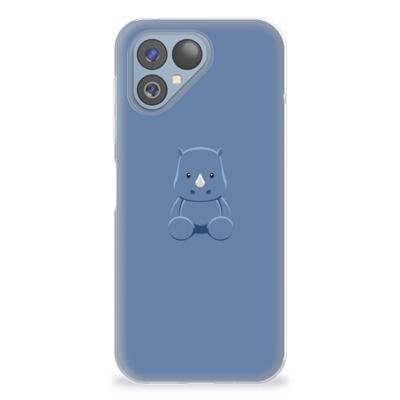 Fairphone 5 Telefoonhoesje met Naam Baby Rhino Fairphone 5 Telefoonhoesje met Naam Baby Rhino