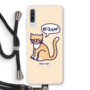 Miauw: Samsung Galaxy A70 Transparant Hoesje met koord
