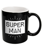Black & White mok superman zwart