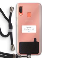 Reminder: Samsung Galaxy A20e Transparant Hoesje met koord