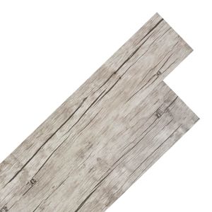 VidaXL Vloerplanken zelfklevend 5,02 m² 2 mm pvc washed eiken