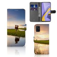 Samsung Galaxy A51 | Telefoonhoesje | Met pasjeshouder | Koe