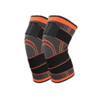2 PC'S fitness Running Fietsen bandage knie steun accolades elastische nylon sport Compression pad mouw maat: M (oranje)