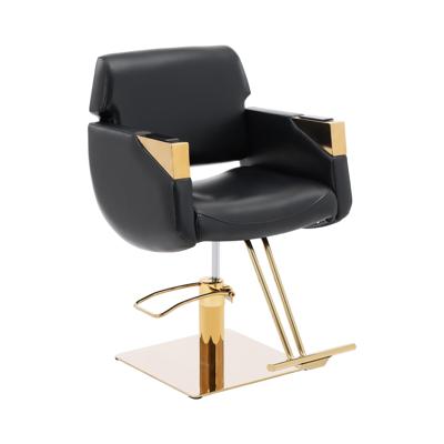 Kappersstoel met voetensteun - 480 - 630 mm - 200 kg - Zwart/Gouden