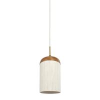 Light&living Hanglamp Ø27,5x52 cm DANIA hout print naturel+touw crème