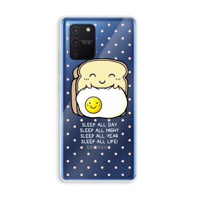 Sleep All Day: Samsung Galaxy Note 10 Lite Transparant Hoesje