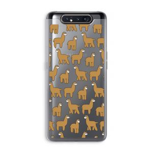 Alpacas: Samsung Galaxy A80 Transparant Hoesje