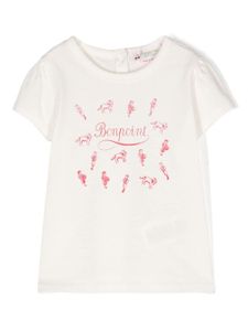 Bonpoint t-shirt en coton à logo imprimé - Blanc