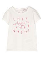 Bonpoint t-shirt en coton à logo imprimé - Blanc