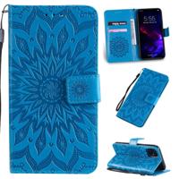 Gedrukt afdrukken zonnebloem patroon horizontale Flip PU lederen case voor iPhone 11 met houder & kaartsleuven & portemonnee & Lanyard