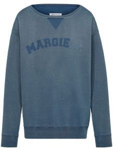 Maison Margiela sweat à logo imprimé - Bleu