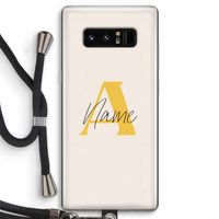 Amber Script: Samsung Galaxy Note 8 Transparant Hoesje met koord