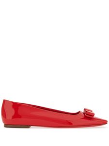 Ferragamo ballerines Vara à détail de nœud - Rouge