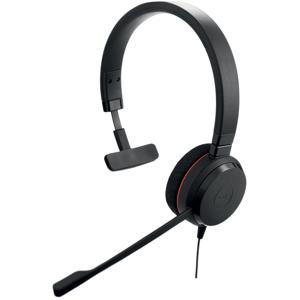 Jabra Evolve 20 On Ear headset Computer Kabel Mono Zwart Ruisonderdrukking (microfoon) Headset, Volumeregeling